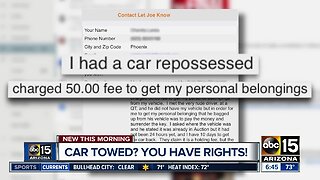 Car towed? What rights do you have?
