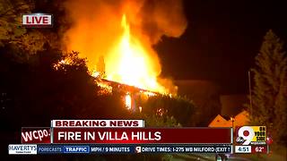 Fire engulfs house in Villa Hills