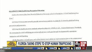 Florida schools to teach about child trafficking prevention