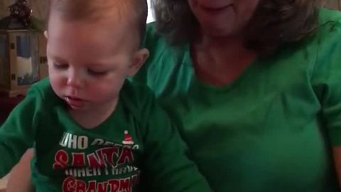 Grandma Can't Hold Back Her Tears During Christmas Surprise