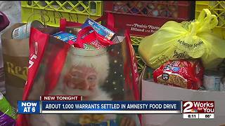 Tulsa County settles 1,000 warrants from food drive