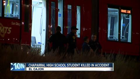 Chaparral High School student killed in trolley accident