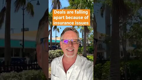 SELLERS: Florida real estate deals are falling apart because of insurance issues. #realestate