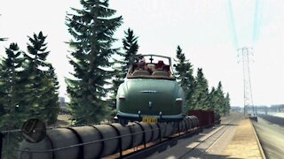 L.A. Noire stunt - Cool stunt - Car jumps over the moving train