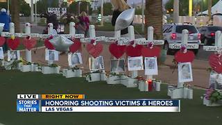 Shooting victims honored at Las Vegas sign