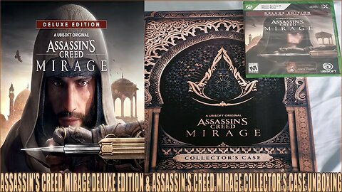 Assassin's Creed Mirage Deluxe Edition & Assassin's Creed Mirage Collector's Case Unboxing