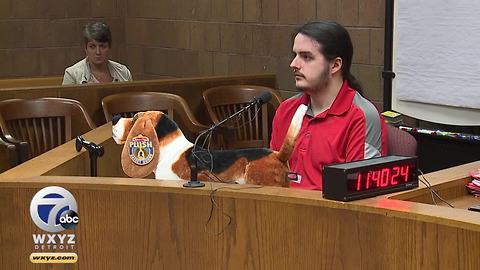Plush dog brought out in court hearing for MSU health physicist charged with bestiality
