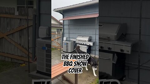 Finished BBQ Snow Cover #diy #homemade #montana #metal