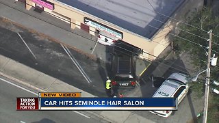 Car hits Seminole hair salon
