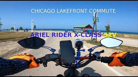 ARIEL RIDER X-CLASS 52V : CHICAGO LAKEFRONT COMMUTE : DOWNTOWN BACK HOME : ALMOST CRASHED GOING FAST