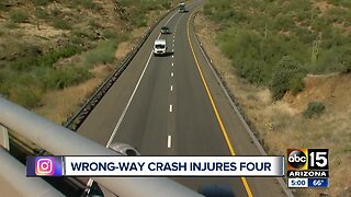 Four people injured in wrong-way crash on I-17 near Black Canyon City