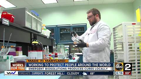 Producing cures, Emergent BioSolutions works to protect people around the world
