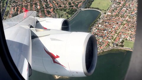 GIGANTIC Qantas Airbus A380-800 TAKEOFF at Sydney Airport