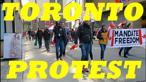 Freedom Protest Against Federal Mandates. In Toronto, Ontario Canada. 23 April 2022.
