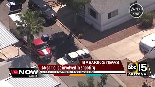 Mesa police involved in shooting with possible homicide suspect