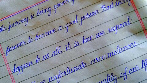 Satisfying cursive handwriting with ball point pen|How to improve handwriting in english
