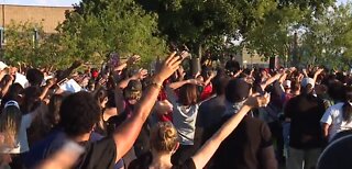 Black Lives Matter protesters hold peaceful rally, vigil in Las Vegas