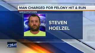 Man charged with felony hit and run