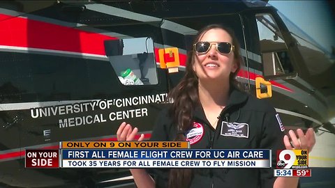 First female pilot, first all-female crew for UC Health Air Care