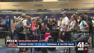 Water shut off at KCI Terminal B after line break