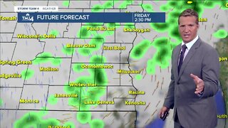 Temperatures to rise and fall Friday with showers and possible storms