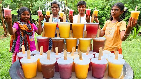 Kuchi Ice Recipe in Tamil | Watermelon, Grapes, Mango, Orange, Pineapple, Pomegranate Kuchi Ice