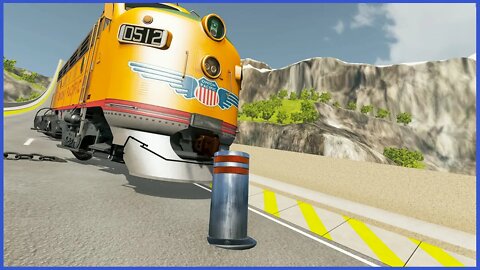 TRAINS vs BOLLARDS, BOLLARDS vs TRAINS #340 – BeamNG.Drive