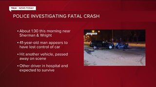 One person killed in crash on N. Sherman Blvd.