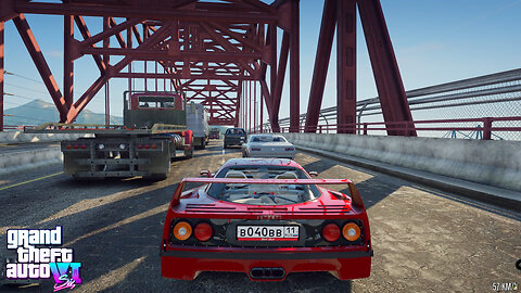 GTA 6 - Ferrari f40 & Chevrolet Corvette ZR1✪ Ultra Realistic Graphics Gameplay ✪ 4K - Ray tracing 🔥