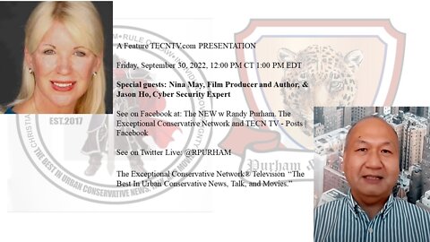 Special guests: Nina May, Author and Film Producer & Jason Ho, Cyber Security and AI Expert