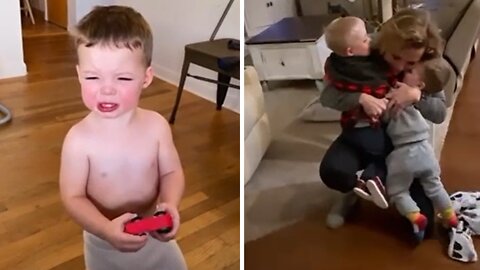 Little Boy Ecstatic To Be Finally Reunited With His Big Brother