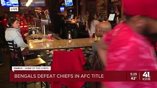 Chiefs fans at Granfalloon react to loss against Bengals