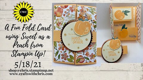 Make this Fun Fold Card Using Sweet As A Peach by Stampin' Up!