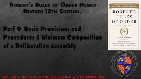 Basic Provisions and Procedures & Minimum Composition of a Deliberative Assembly