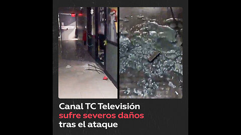 Así quedaron las instalaciones del canal ecuatoriano TC Televisión tras el ataque de encapuchados