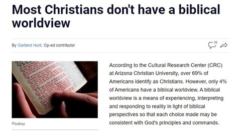 READ: Most Christians don't have a biblical worldview
