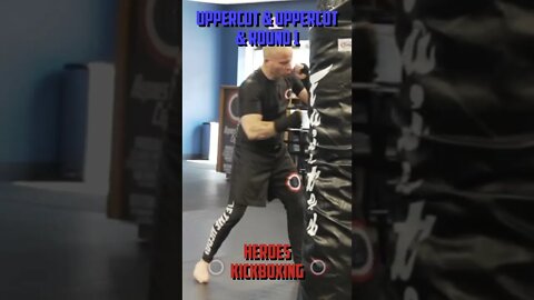 Heroes Training Center | Kickboxing "How To Double Up" Uppercut & Uppercut & Round 1 - Back #Shorts