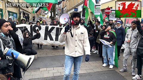 Pro-PS Protesters, Commercial Street, Newport South Wales☮️