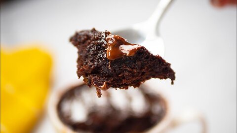 1 Minute Perfect Chocolate Mug Cake in Microwave