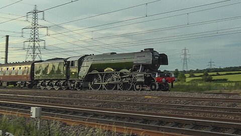 Flying Scotsman steams through Hertfordshire.