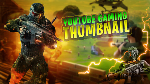 YouTube Gaming Thumbnail in Photoshop || YouTube thumbnail kaise banaye || thumbnail packs ||