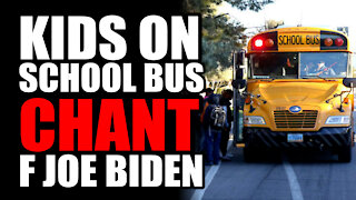 Kids on School Bus CHANT "F JOE BIDEN"
