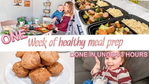 ONE WEEK OF HEALTHY MEAL PREP | SAHM MEAL PREP