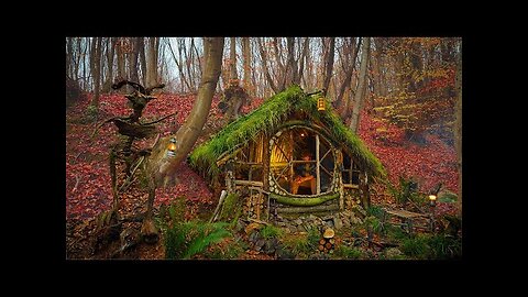 Build a Survival Shelter in the Forest in 7 Days - A Sculpture Made of Old Trees
