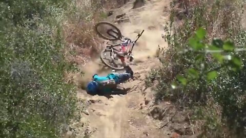 WHAT A CRASH!!! POOR GUY