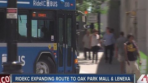 RideKC expanding route to Oak Park Mall & Lenexa