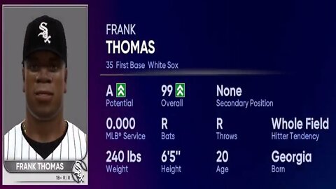 How To Create Frank Thomas MLB 22