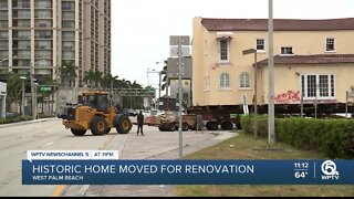 Historic house moved in West Palm Beach