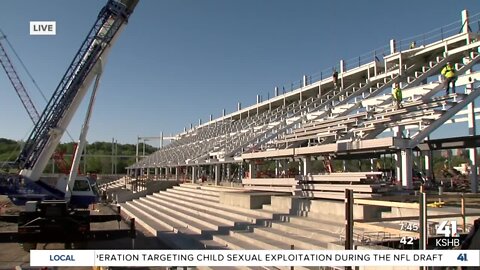 Kansas City Current begins installing grandstands at new stadium