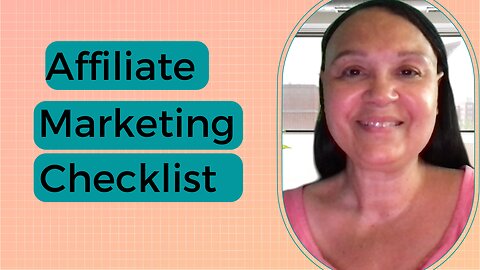 Affiliate Marketing Checklist